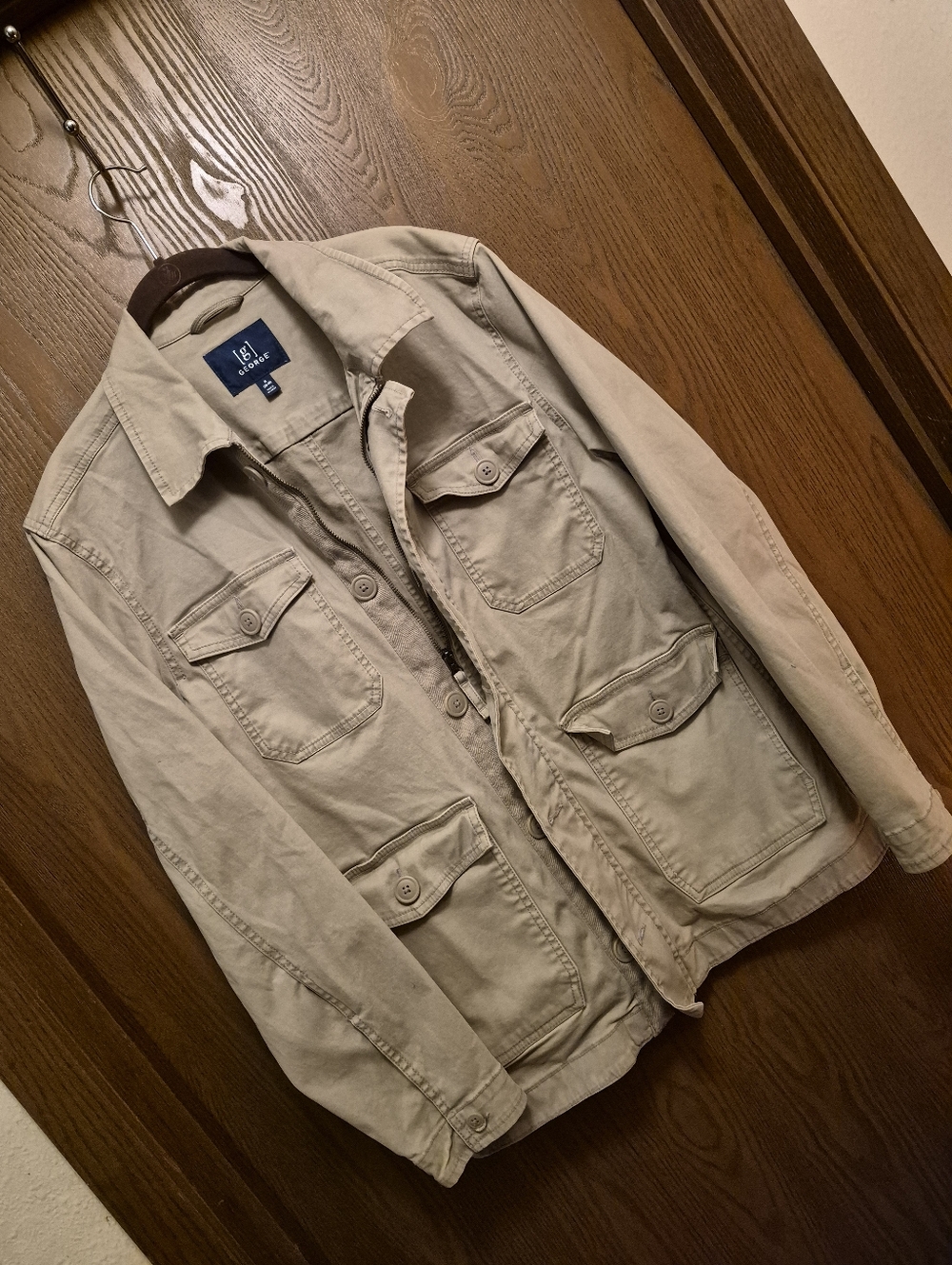 NWOT Men's Light Beige Military Field Jacket M
